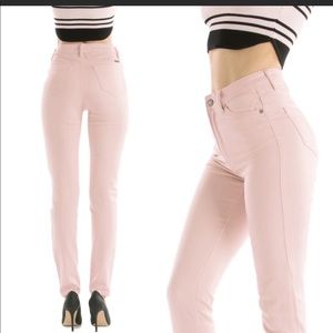 NWT Kan Can Stephine-Mindy Pink High Skinny Jeans